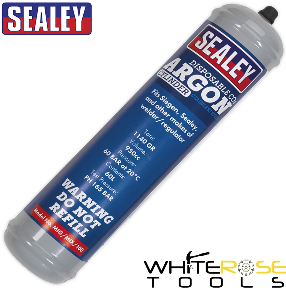 Sealey MIG-MIX-100 Disposable Carbon Dioxide/Argon Gas Cylinder 100g