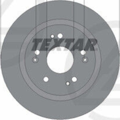 For Honda Genuine OE Rear Brake Discs Pair Coated Solid 92301603 Textar 282 mm
