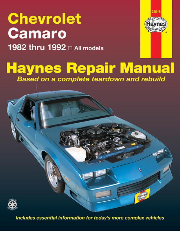 Chevrolet Camaro (1982–1992) Haynes Repair Manual (USA) Haynes Paperback