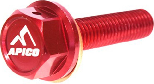 Honda Magnetic Sump Drain Billet Bolt CRF 450 R 02-08 CRF 450 X 05-17 Apico Red
