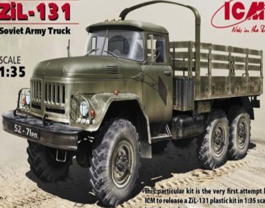 ICM 35515 Soviet Zil-131 Soviet Army Truck 1:35 Military Vehicle Model Kit