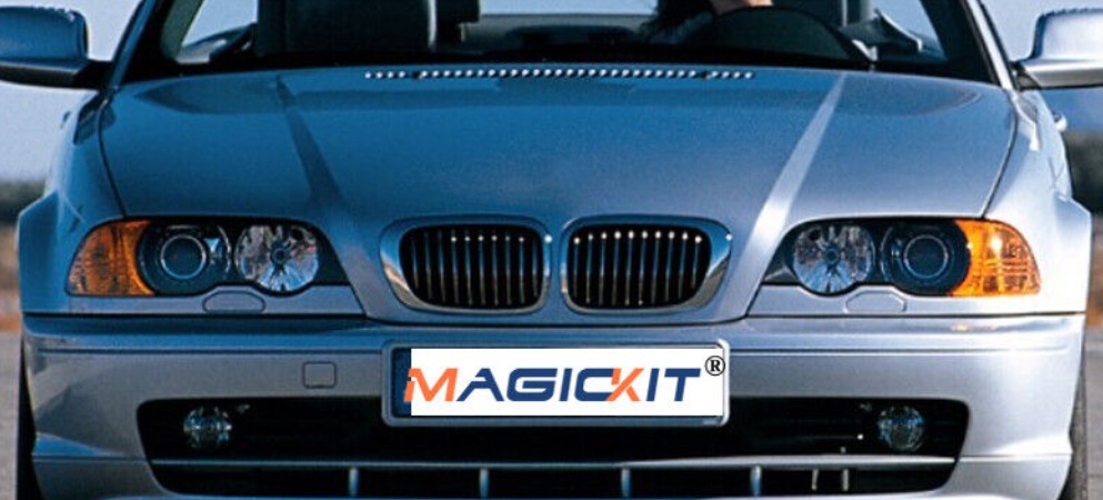 Pair Matte Black M-Color Sport Grille Grill for BMW E46 M3 2 Door Coupe 1998-01