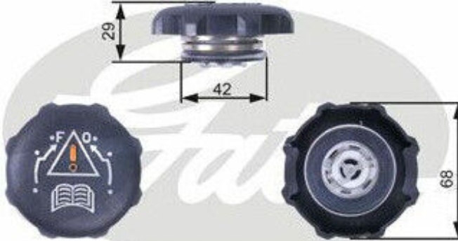 GATES RC239 Cap, coolant tank for CITROËN,PEUGEOT