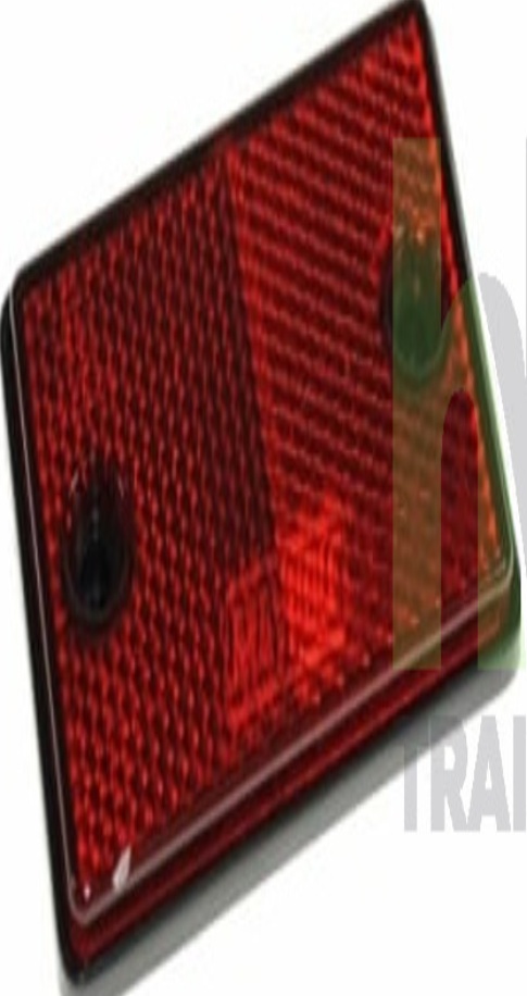 2 x Red Rear Reflectors, Self Adhesive, Trailers, Truck, Van, Fence, Maypole